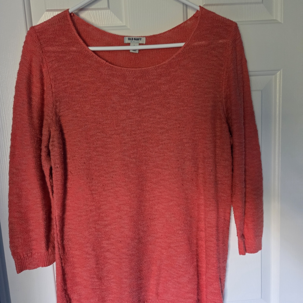 Old Navy Coral Knit Sweater